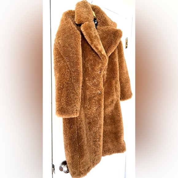 Avec Les Filles Oversize Luxe Faux Fur Longline Coat - Picture 4 of 8